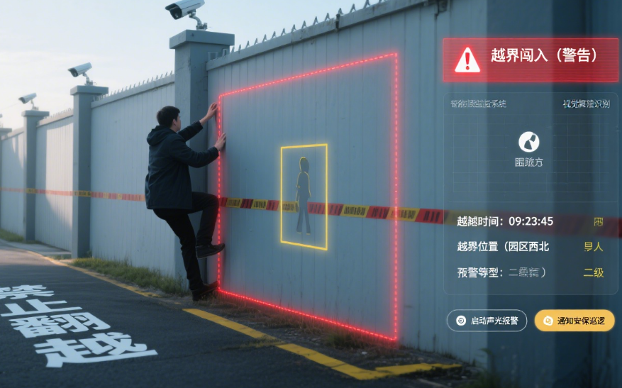 多模态融合越界识别算法与周界智能防护服务